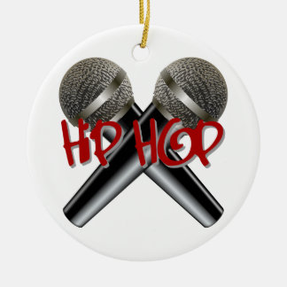 Hip hop - mc rappar dj rappar r&b för julgransprydnad keramik