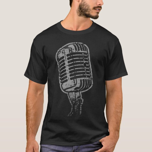 hip hop mikrofon vänner t shirt (Framsida)