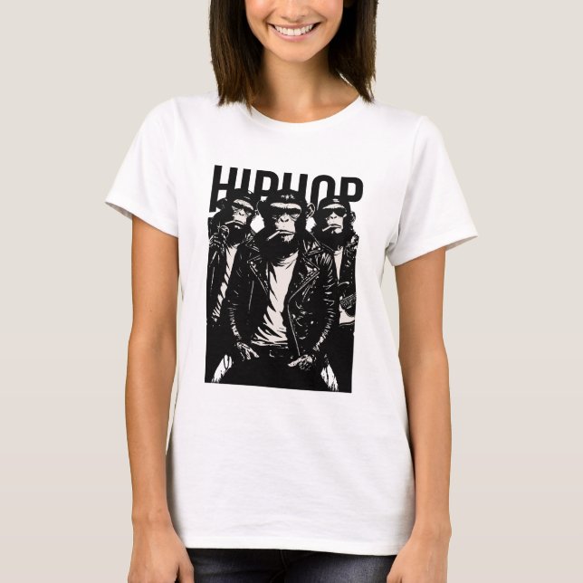 Hip Hop Monkeys Band T Shirt (Framsida)