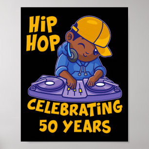 Hip hop Music 50-årsdag Black History Dj Da Poster