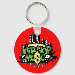 Hip hop Music Nyckelring