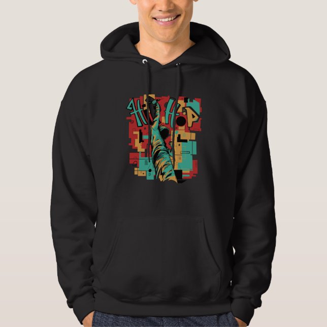 Hip Hop Old School Rapper Hoodie (Framsida)