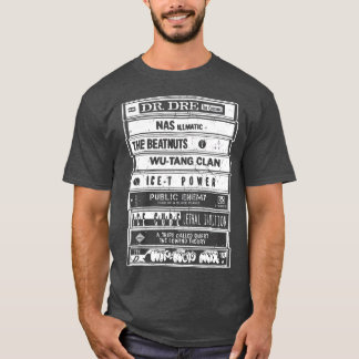 Hip Hop Old School Retro Artists Cassettes Rap T Shirt