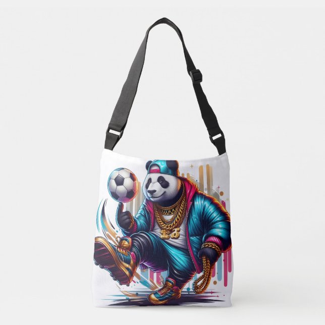Hip Hop Panda Fotboll Sommar Sport Axelväska (Framsida)