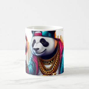 Hip Hop Panda Fotboll Sommar Sport Kaffemugg