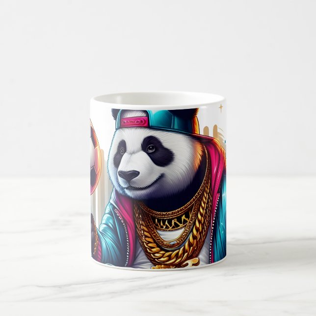 Hip Hop Panda Fotboll Sommar Sport Kaffemugg (Center)