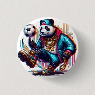 Hip Hop Panda Fotboll Sommar Sport Knapp