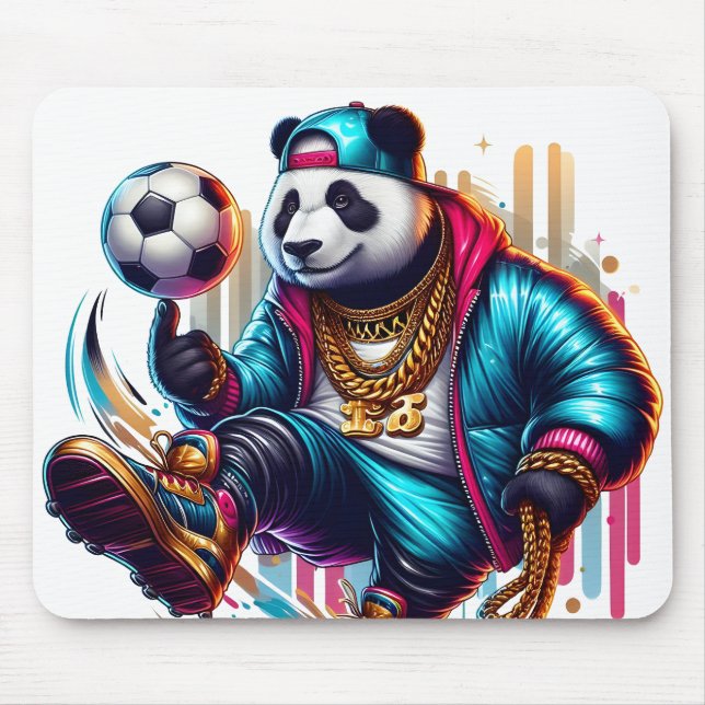 Hip Hop Panda Fotboll Sommar Sport Musmatta (Framsidan)