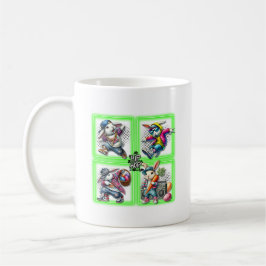 Hip hop Påskhare Buddies, Music, Neon Grönt | Kaffemugg