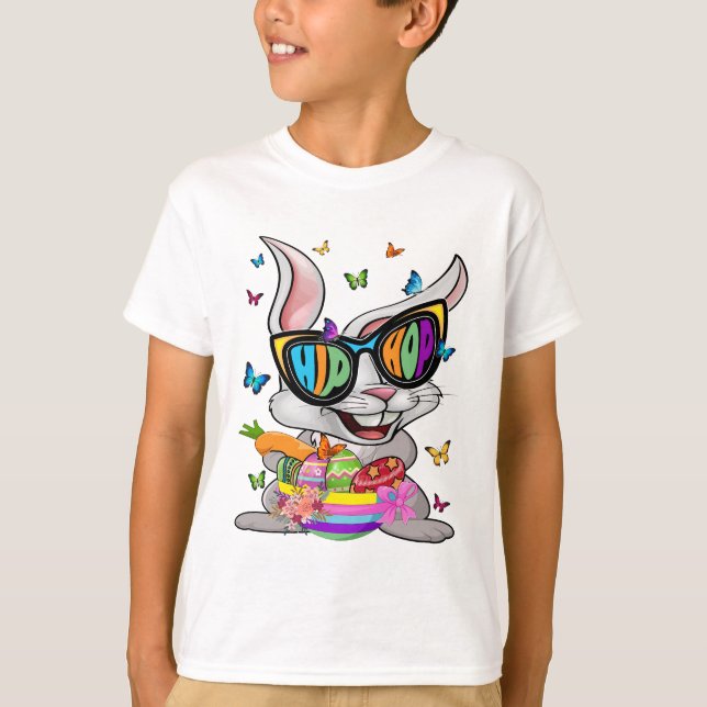 Hip Hop Påskharen  T Shirt (Framsida)