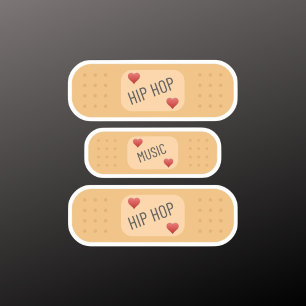 Hip hop Patch/bandaid, hip hop botar sår Klistermärken
