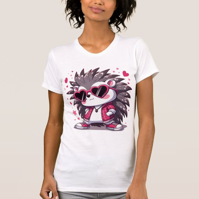 Hip hop Porcupine T Shirt (Framsida)