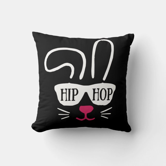 Hip hop Rabbit Bunny Påsk Kudde (Framsida)