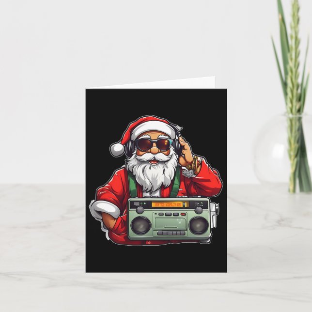 Hip hop-radion Santa Boomb, estetisk jul 90 Kort (Framsida)