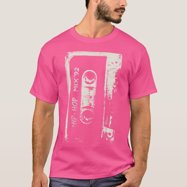 Hip hop Rap Mixtape Cassette Dj Retro 90S T Shirt (Framsida)
