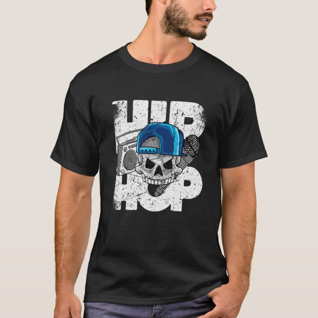 Hip hop Rap Rapper Mc Dj Disk Jockey T Shirt (Framsida)