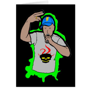Hip hop rappar 1 hälsningskort