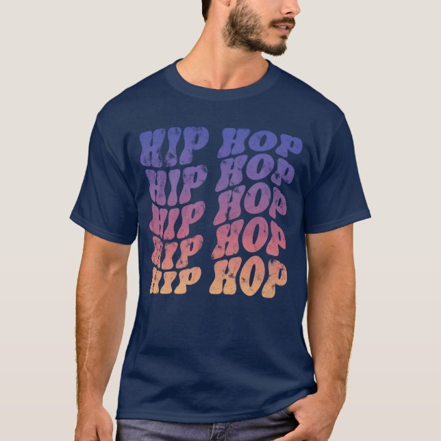 Hip Hop-retropresent T Shirt (Framsida)