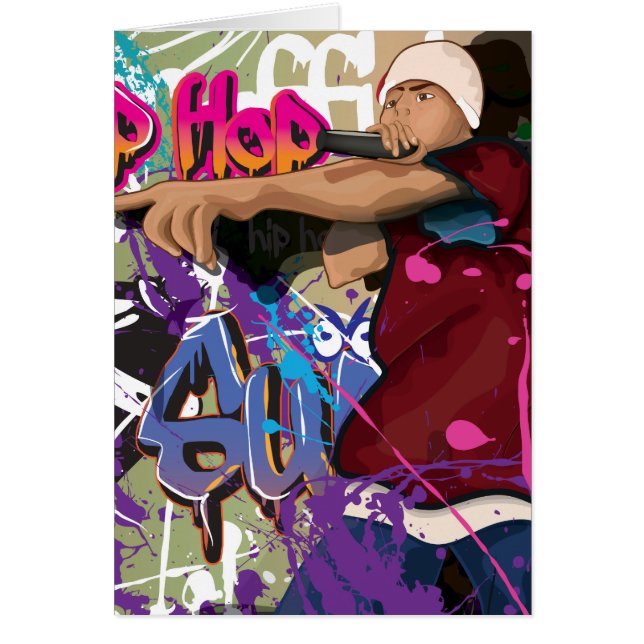 Hip hop sångare OBS kort (Framsidan)