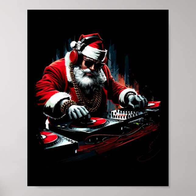Hip hop Santa Dj Jul 1 Poster (Framsidan)