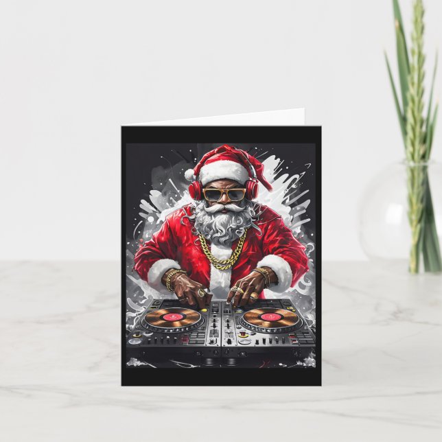 Hip hop Santa Dj Jul Kort (Framsida)