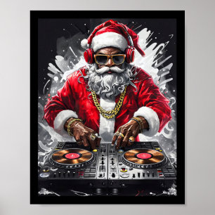 Hip hop Santa Dj Jul Poster