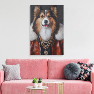 Hip hop Shetland Sheepdog | Sheltie Canvastryck