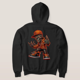 Hip Hop Skelett Grafisk T-Shirt