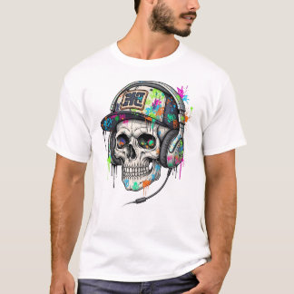 Hip hop Skull med solglasögon T Shirt