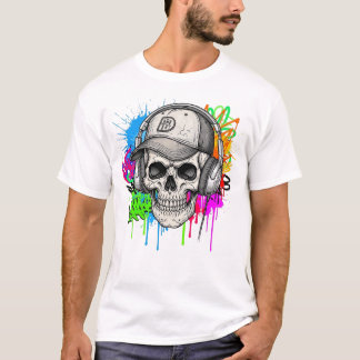 Hip hop Skull med solglasögon T Shirt
