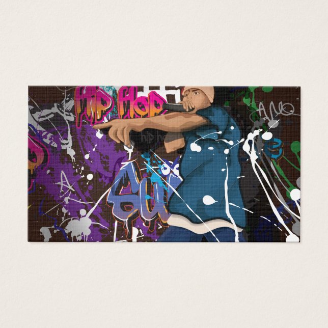 Hip hop Star Visitkort (Framsidan)
