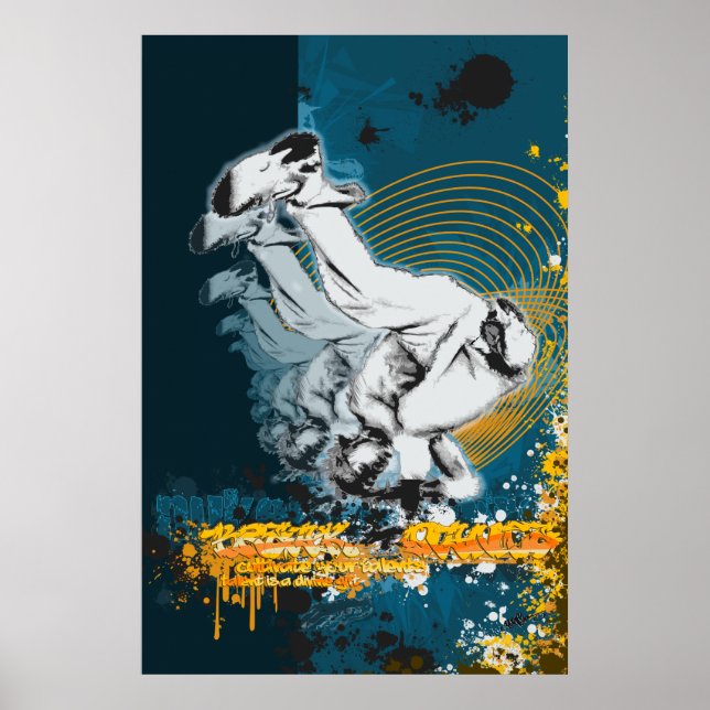 Hip Hop, Steet-Dance, Breakdancer Poster (Framsidan)