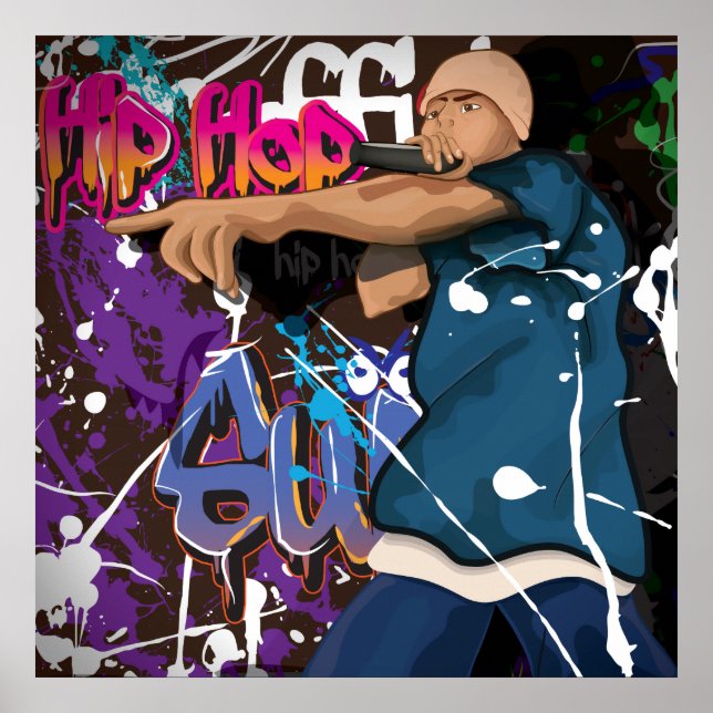 Hip Hop-Stjärna Poster (Framsidan)