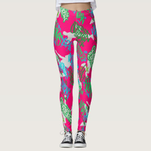 Hip hop Street Mönster B Rosa BG Leggings