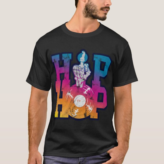 Hip hop Urban Clothing T-ShirtHip Skutt Hiphop Rap T Shirt (Framsida)