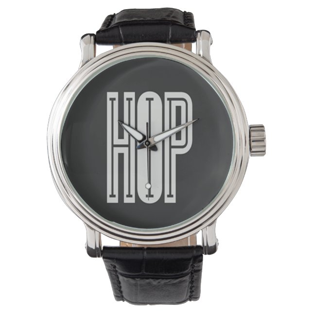Hip hop Watch (svart) Armbandsur (Framsida)