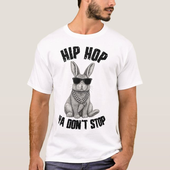 Hip hop Ya Stoppa inte Bunny 4 T-Shirt (Framsida)