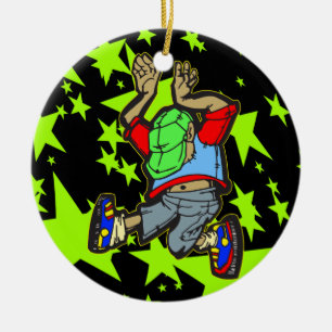 Hip hopdans julgransprydnad keramik