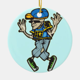 Hip hopdansare julgransprydnad keramik