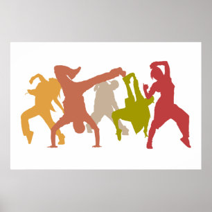 Hip hopdansareillustration poster