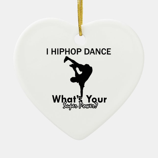 Hip hopdansdesigner julgransprydnad keramik (Framsidan)
