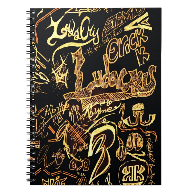 Hip hopgrafittianteckningsbok anteckningsbok (Framsidan)