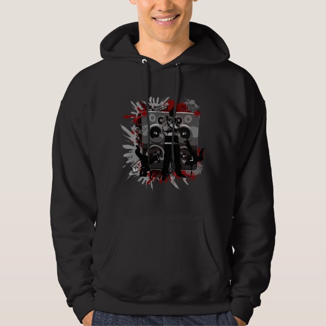 Hip hophögtalare hoodie (Framsida)