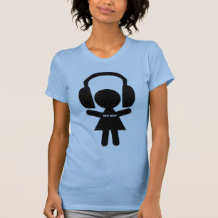 Hip hopmusik, hörlurar, hip hopkärlek t-shirt