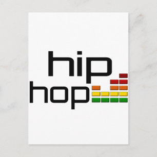 Hip hopmusik med den stereo- utjämnaren vykort