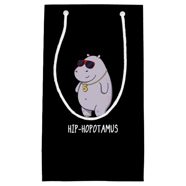 Hip-Hopotamus Funny Hippo Pun Mörk BG (Framsidan)