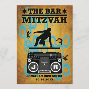 Hip hoppubMitzvah inbjudan