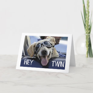 HIP HUND SÄGER HJÄLP **TWIN** "HA EN GRATTIS PÅ FÖ KORT