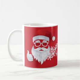 Hip Jultomten Papercut på Röd jul Kaffemugg