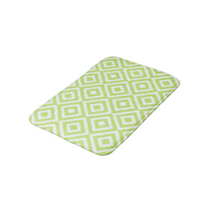 Hip Lime Green Ikat Diamond Squares Mosaic Mönster Badrumsmatta